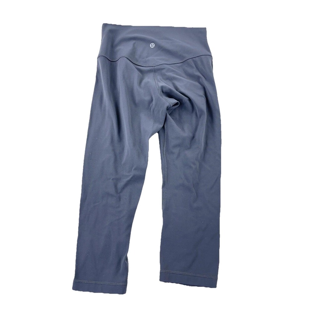 Lululemon Leggings Women 6 Gray Wunder Under Cropped Stretch Pull On Workout